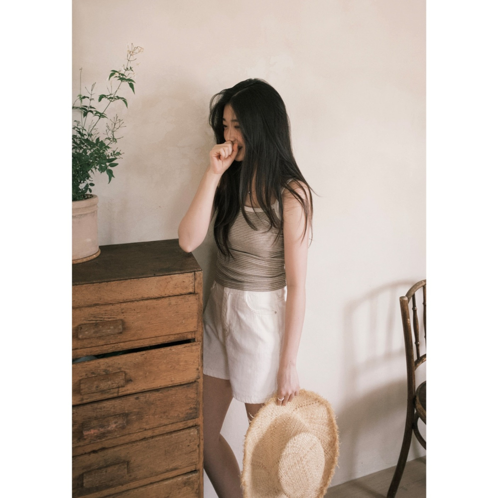 正韓製橫條紋細肩帶背心 sleeveless 5色 / slowand 해브 스트라이프 슬리브리스-細節圖7