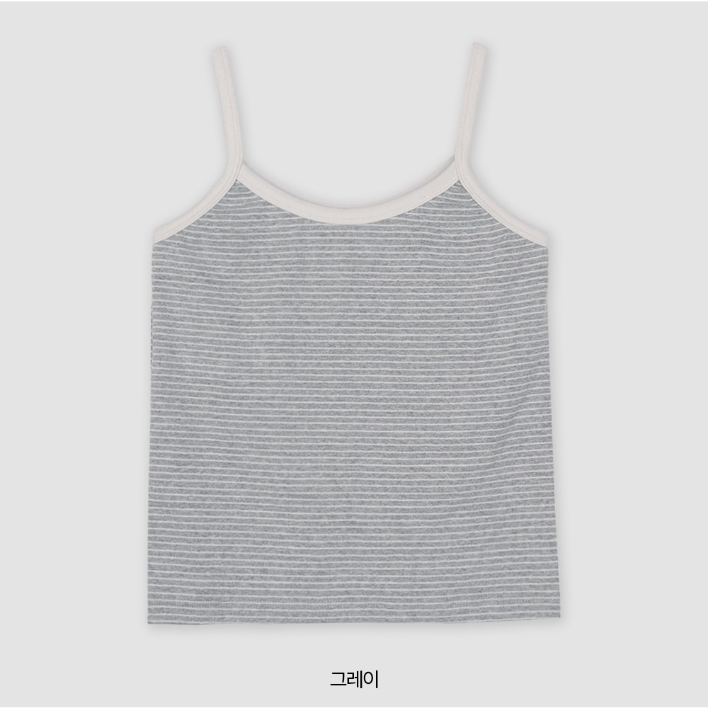 正韓製橫條紋細肩帶背心 sleeveless 5色 / slowand 해브 스트라이프 슬리브리스-規格圖11