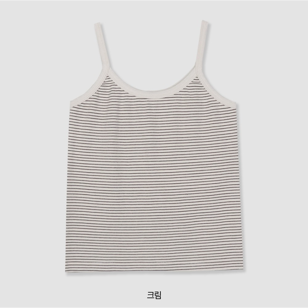 正韓製橫條紋細肩帶背心 sleeveless 5色 / slowand 해브 스트라이프 슬리브리스-規格圖11