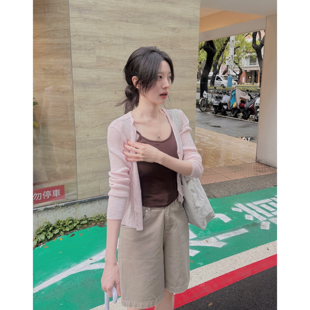 夏天V領標準版針織外套 cardigan 5色 / slowand 쿨썸머 브이넥 스탠다드핏 가디건-細節圖7