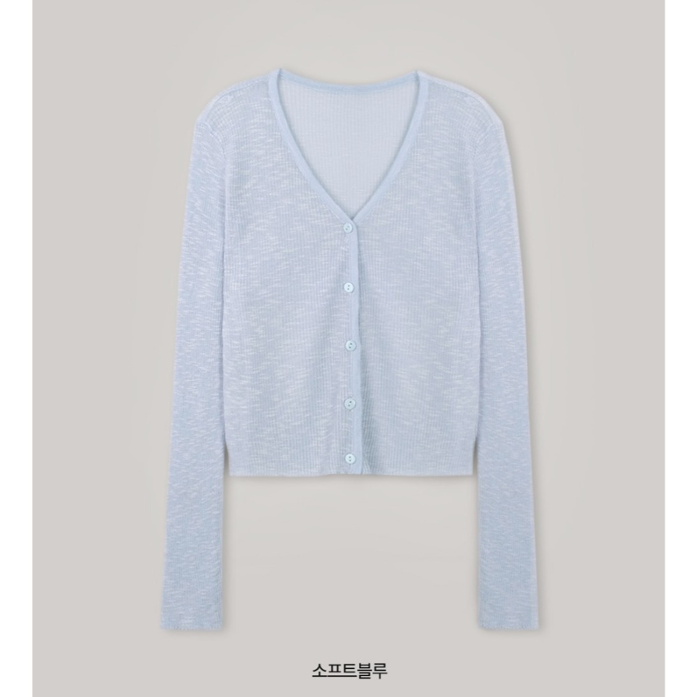 夏天V領標準版針織外套 cardigan 5色 / slowand 쿨썸머 브이넥 스탠다드핏 가디건-規格圖11