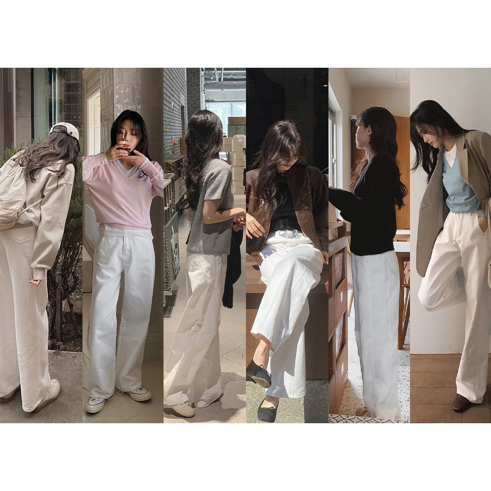 正韓製NAS寬鬆長褲 pants / slowand 나스 디테일러 와이드팬츠-細節圖2
