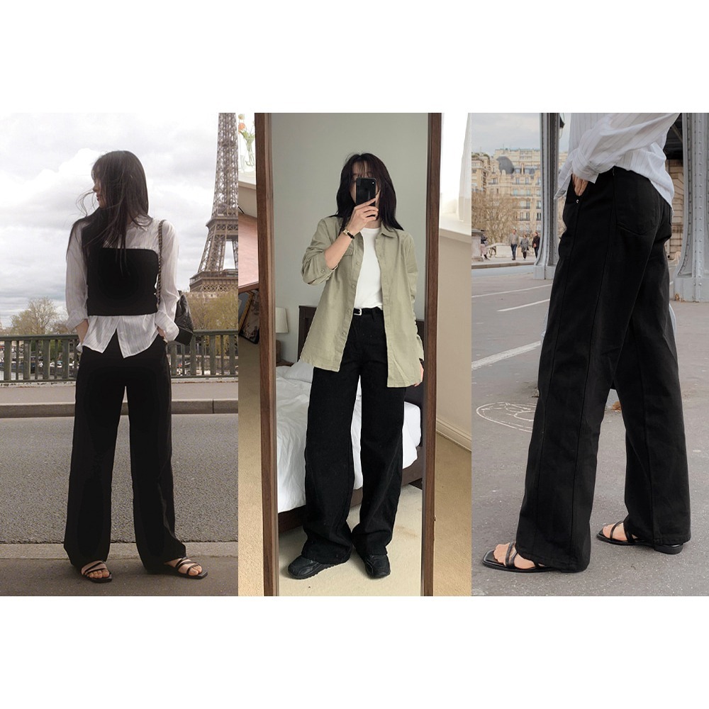 正韓製NAS寬鬆長褲 pants / slowand 나스 디테일러 와이드팬츠-細節圖3