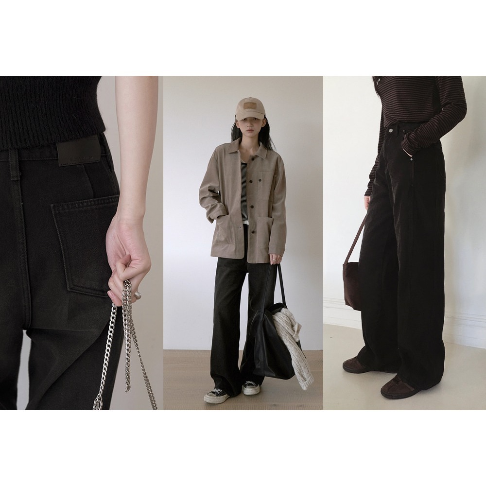 正韓製NAS寬鬆長褲 pants / slowand 나스 디테일러 와이드팬츠-細節圖4