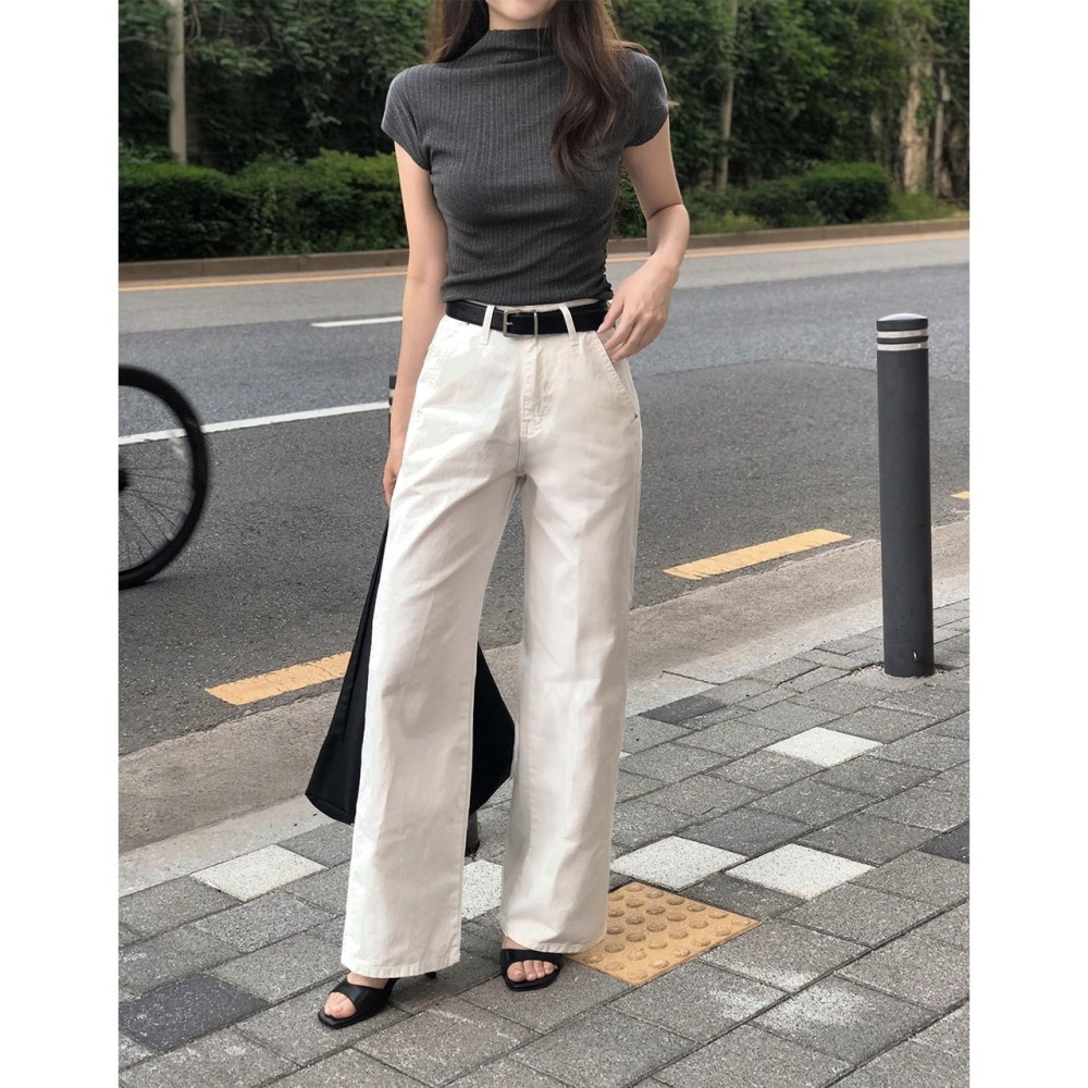 正韓製NAS寬鬆長褲 pants / slowand 나스 디테일러 와이드팬츠-細節圖7