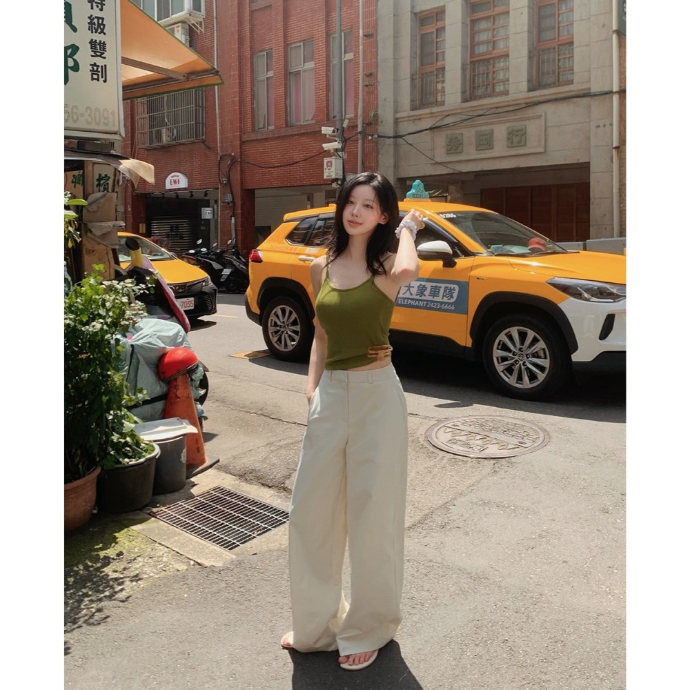 10色顯瘦美型固定胸墊背心 bra top / slowand 비프리 컬러핏 캡내장 슬리브리스-細節圖5