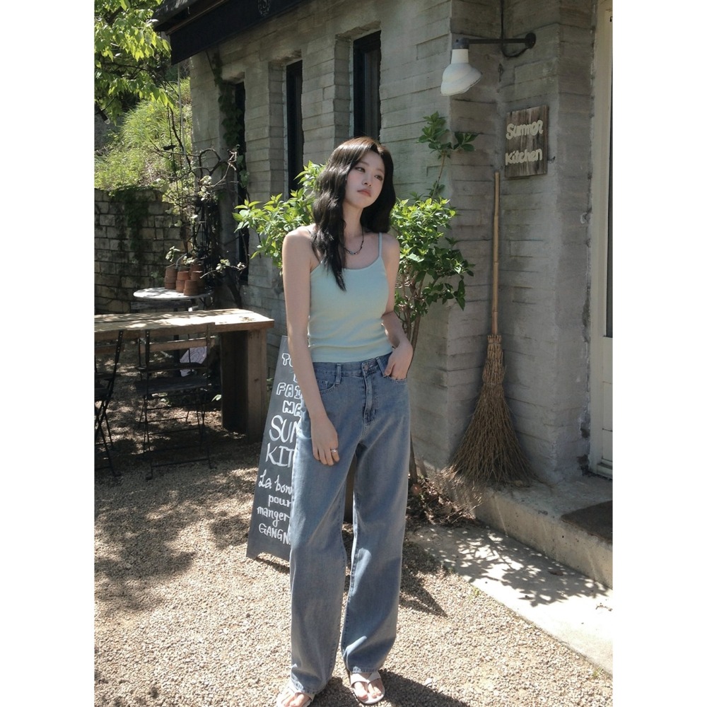 10色顯瘦美型固定胸墊背心 bra top / slowand 비프리 컬러핏 캡내장 슬리브리스-細節圖8