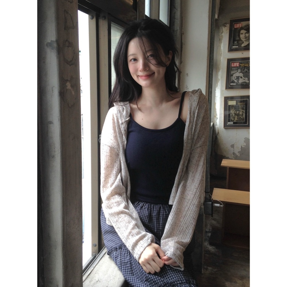 10色顯瘦美型固定胸墊背心 bra top / slowand 비프리 컬러핏 캡내장 슬리브리스-細節圖11