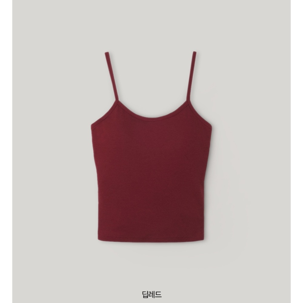10色顯瘦美型固定胸墊背心 bra top / slowand 비프리 컬러핏 캡내장 슬리브리스-規格圖11
