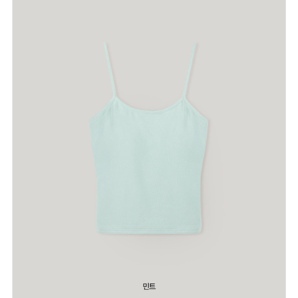 10色顯瘦美型固定胸墊背心 bra top / slowand 비프리 컬러핏 캡내장 슬리브리스-規格圖11