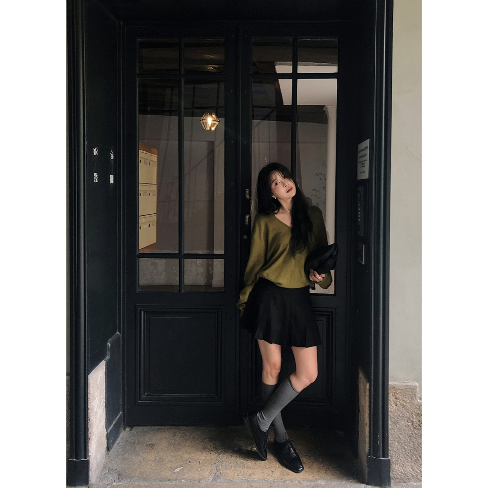 10週年特價🌙 2種裙長 雙層細節百褶裙 skirt / slowand 프리미엄 겹플리츠 디테일스커트-細節圖6