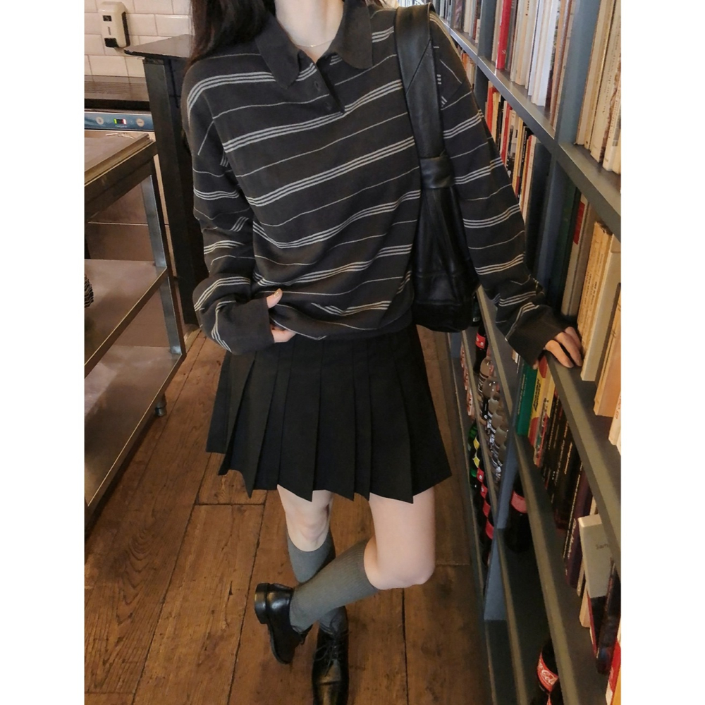10週年特價🌙 2種裙長 雙層細節百褶裙 skirt / slowand 프리미엄 겹플리츠 디테일스커트-細節圖7
