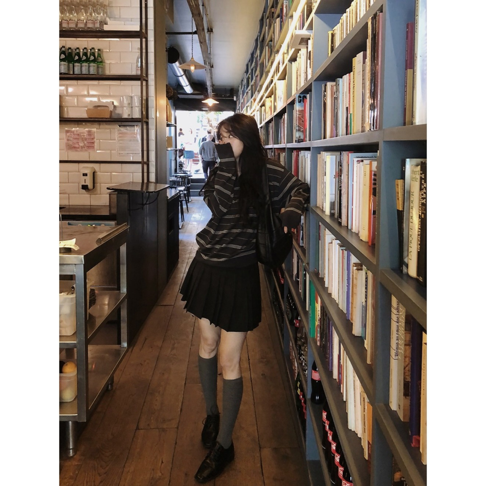 10週年特價🌙 2種裙長 雙層細節百褶裙 skirt / slowand 프리미엄 겹플리츠 디테일스커트-細節圖8