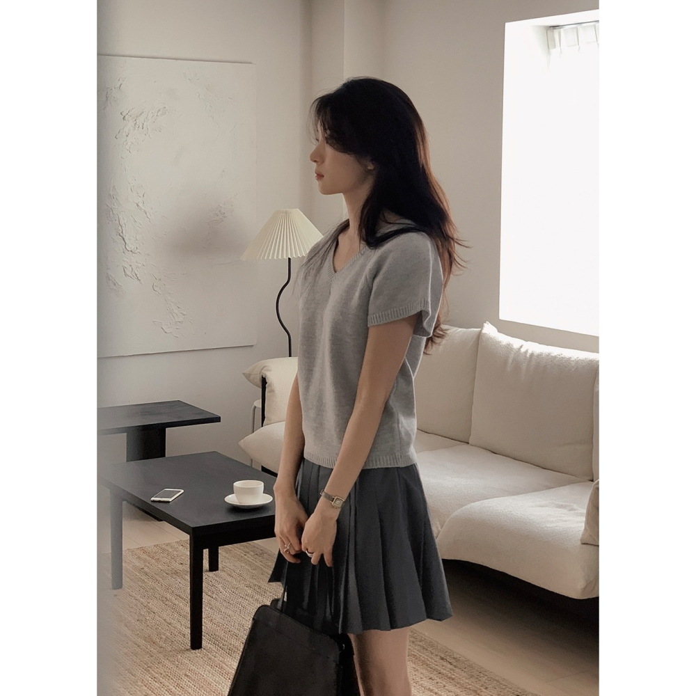10週年特價🌙 2種裙長 雙層細節百褶裙 skirt / slowand 프리미엄 겹플리츠 디테일스커트-細節圖9