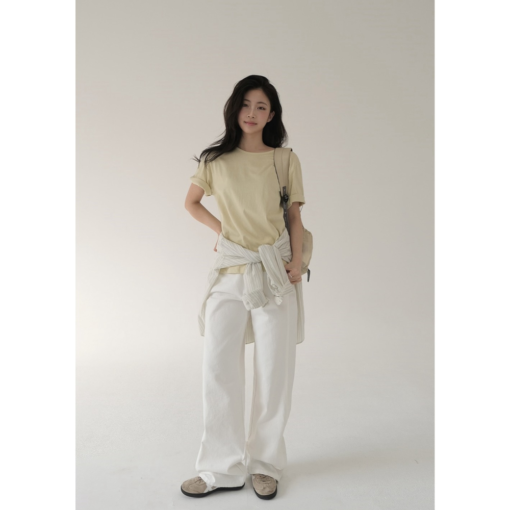 2種版型 正韓製slow人生短T 7色 / slowand 솔트 클린 반팔티셔츠-細節圖11