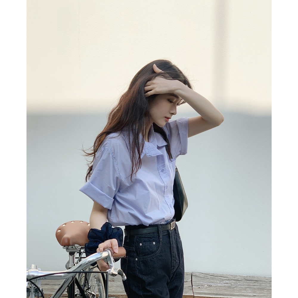 正韓製雙車線清爽水洗口袋襯衫 shirt 7色 / slowand 실켓 더블스티치 워싱셔츠-細節圖5