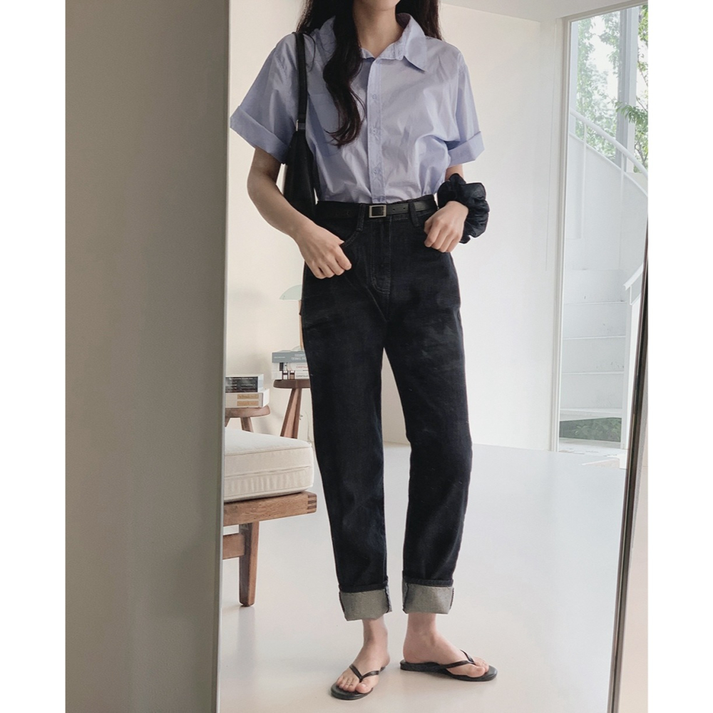 正韓製雙車線清爽水洗口袋襯衫 shirt 7色 / slowand 실켓 더블스티치 워싱셔츠-細節圖6