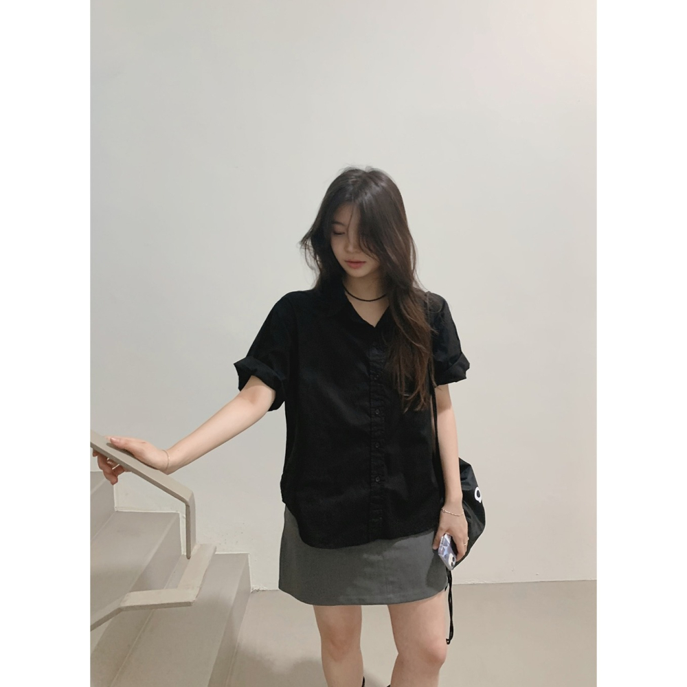 正韓製雙車線清爽水洗口袋襯衫 shirt 7色 / slowand 실켓 더블스티치 워싱셔츠-細節圖8