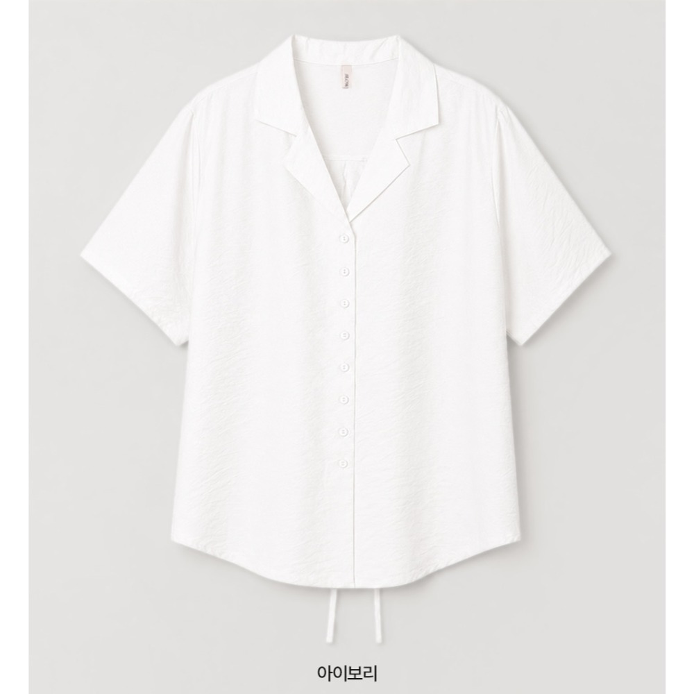 透膚光澤感綁帶襯衫 blouse 3色 / slowand 自訂款 쉬머 라인핏 스트랩 블라우스-規格圖3