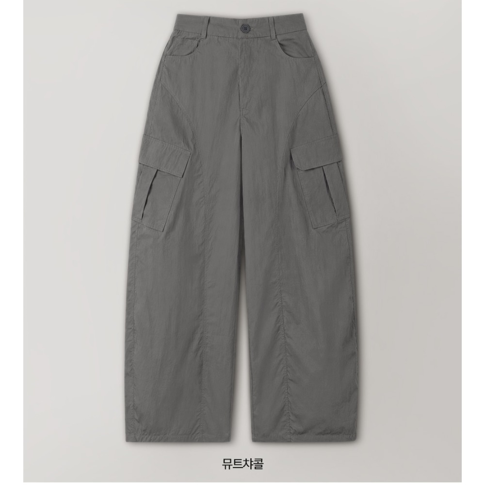 2種褲長夏天薄款後鬆緊工裝褲 pants 4色 / slowand 썸즈 디테일러 카고밴딩팬츠-規格圖11