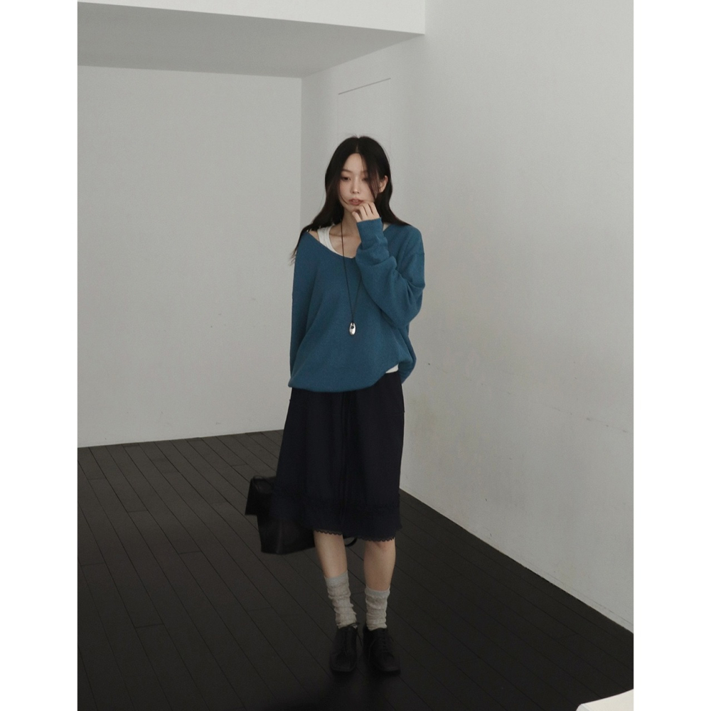 Monde 荷葉邊中長裙 skirt / slowand 몽드 프릴디테일 미디스커트-細節圖4