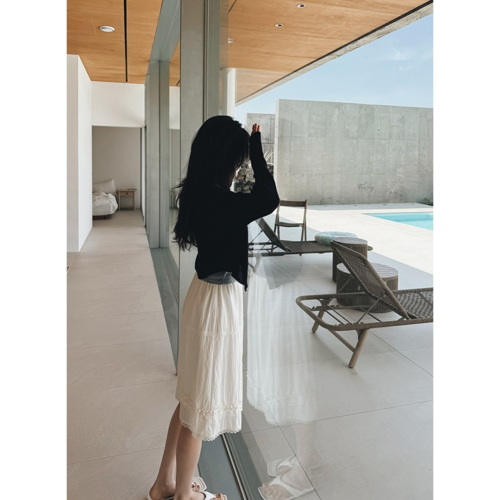 Monde 荷葉邊中長裙 skirt / slowand 몽드 프릴디테일 미디스커트-細節圖8