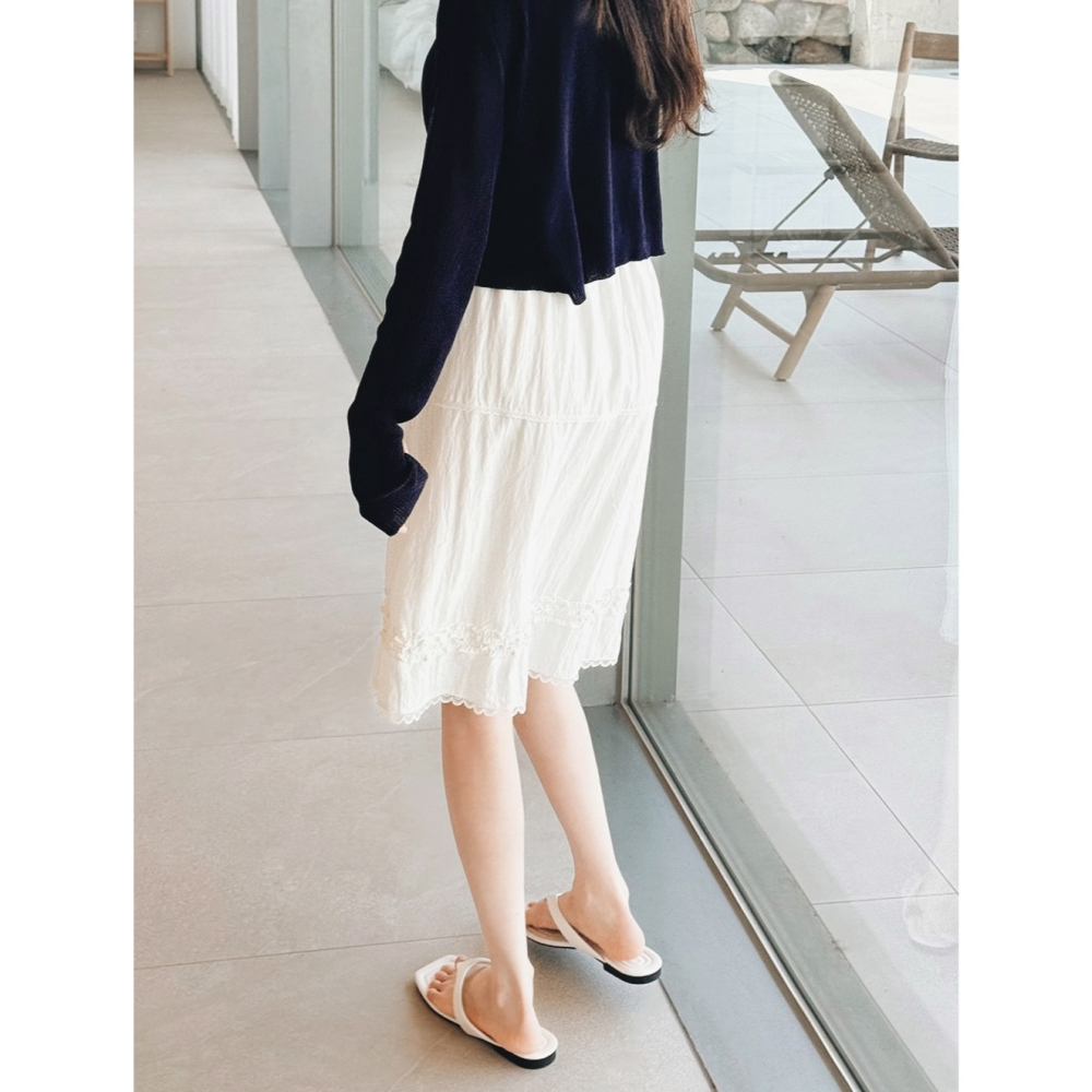 Monde 荷葉邊中長裙 skirt / slowand 몽드 프릴디테일 미디스커트-細節圖9