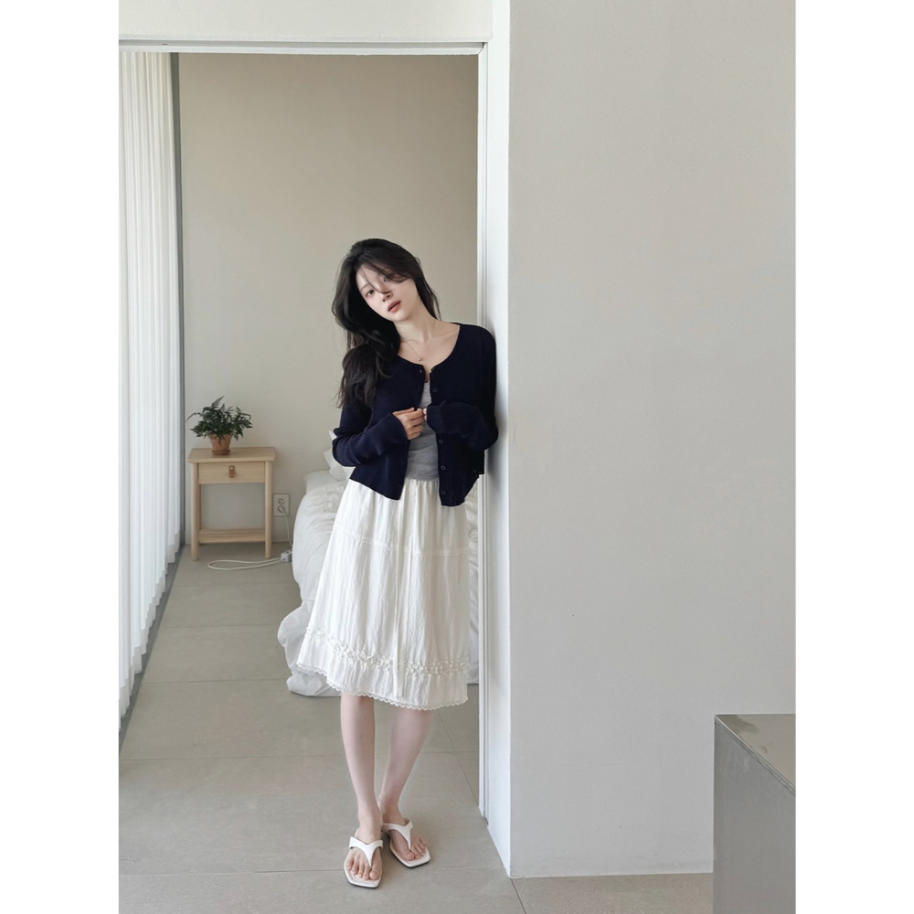 Monde 荷葉邊中長裙 skirt / slowand 몽드 프릴디테일 미디스커트-細節圖11