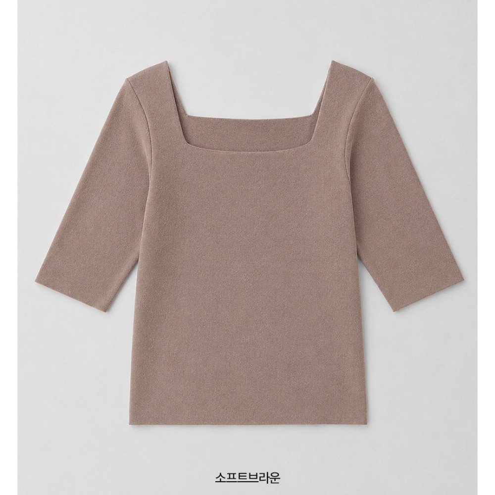 正韓製Iden夏季方領針織上衣 knit 5色 / slowand 아이덴 스퀘어넥 썸머니트-規格圖11