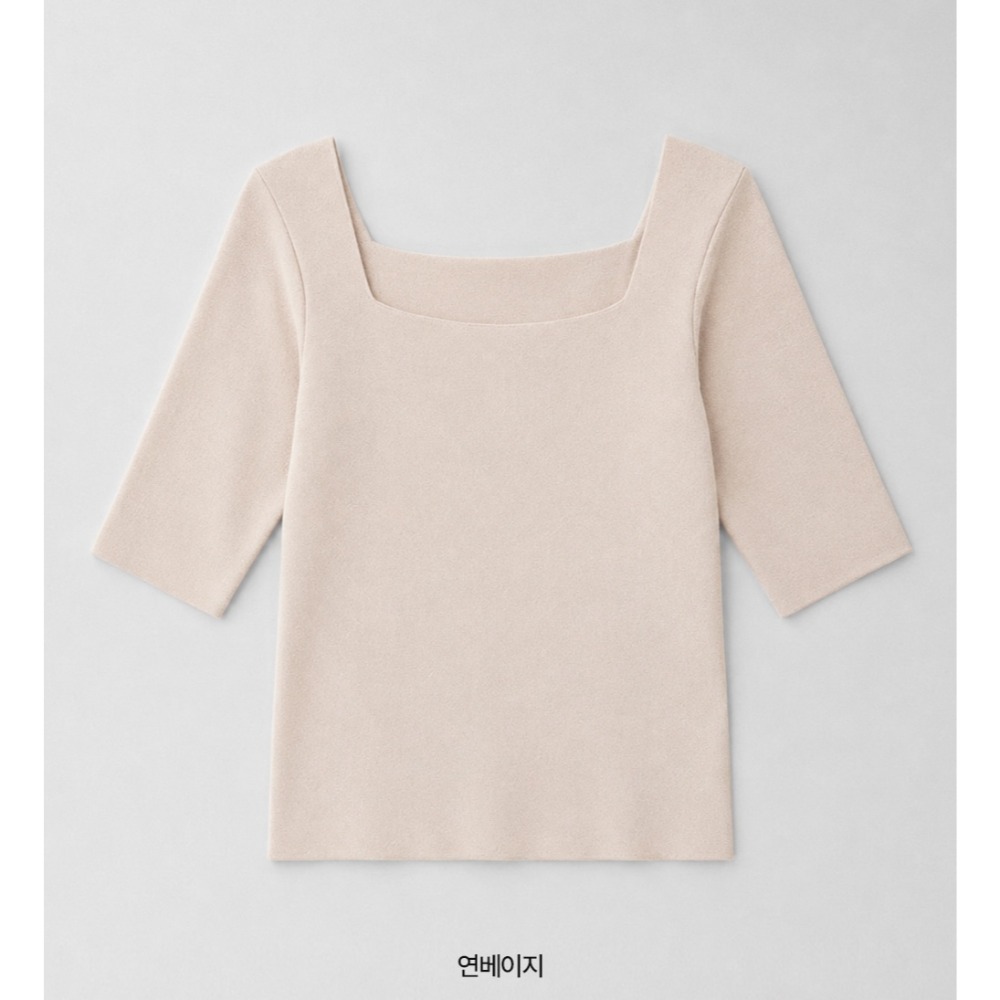 正韓製Iden夏季方領針織上衣 knit 5色 / slowand 아이덴 스퀘어넥 썸머니트-規格圖11
