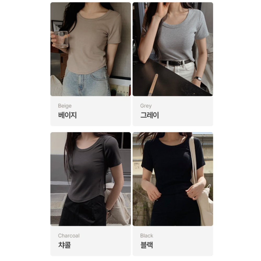 腰身推薦款✿ 不對稱下擺修身上衣 tee 9色 / slowand 썸머 쉐이핑 라운드티셔츠-細節圖6