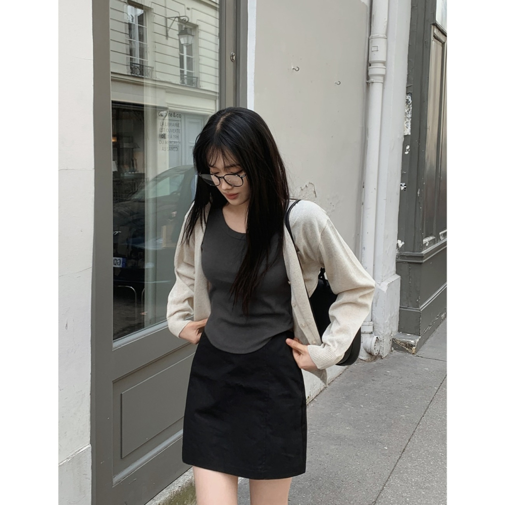 腰身推薦款✿ 不對稱下擺修身上衣 tee 9色 / slowand 썸머 쉐이핑 라운드티셔츠-細節圖10