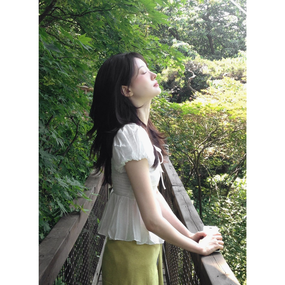 小蒼蘭澎澎袖襯衫 blouse / slowand 프리지아 퍼프 블라우스-細節圖9