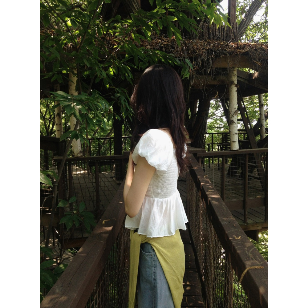 小蒼蘭澎澎袖襯衫 blouse / slowand 프리지아 퍼프 블라우스-細節圖11