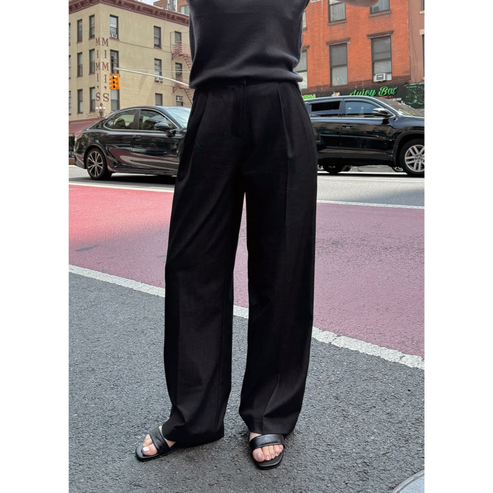 2種褲長牛仔布質感西裝褲 pants / slowand 톤앤결 라이크데님 핀턱슬랙스-細節圖6