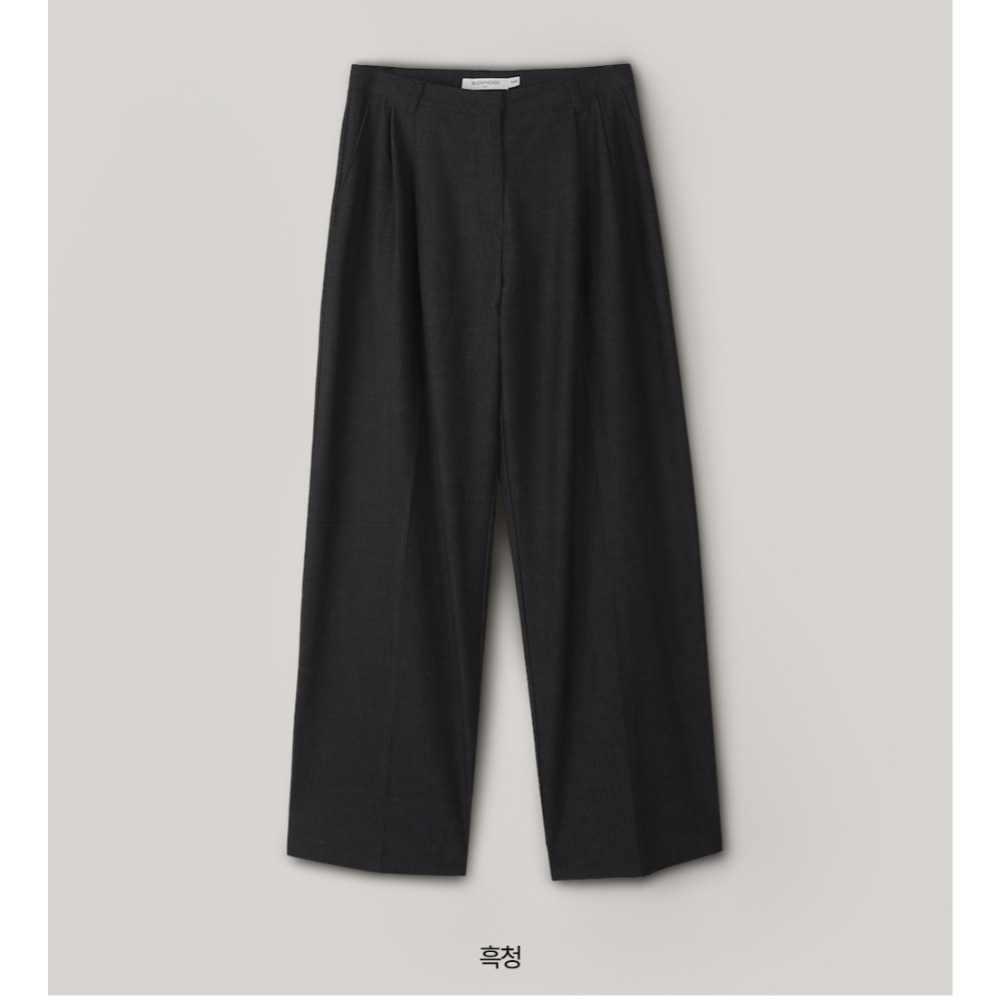 2種褲長牛仔布質感西裝褲 pants / slowand 톤앤결 라이크데님 핀턱슬랙스-規格圖9