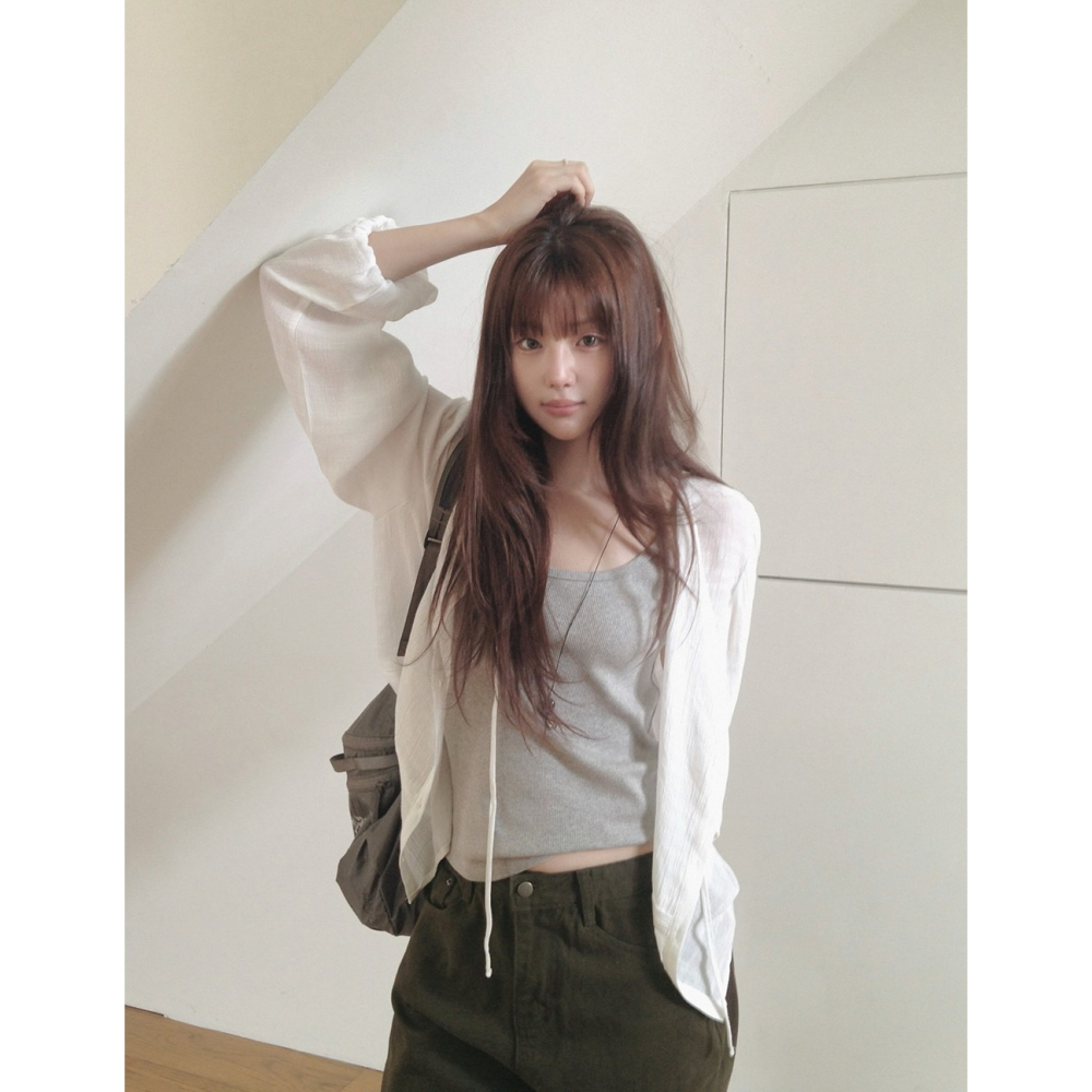 正韓製自然感皺褶雪紡襯衫 blouse / slowand 브리즈 크링클 블라우스-細節圖7