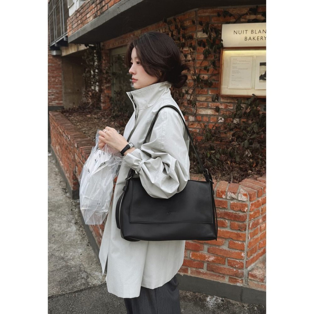 LENTO Modern & Classic Flap Leather Bag 法式經典翻蓋皮包-細節圖9