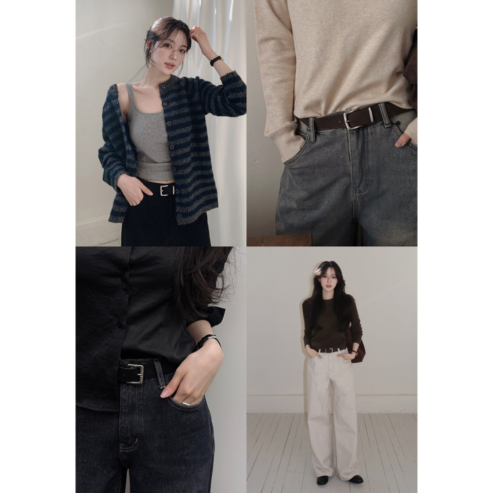 LENTO 正韓製無季節麂皮腰帶 belt 2色 / #LENTO. 시즌리스 볼드업 스웨이드 벨트-細節圖3