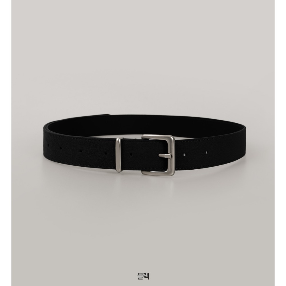 LENTO 正韓製無季節麂皮腰帶 belt 2色 / #LENTO. 시즌리스 볼드업 스웨이드 벨트-黑色