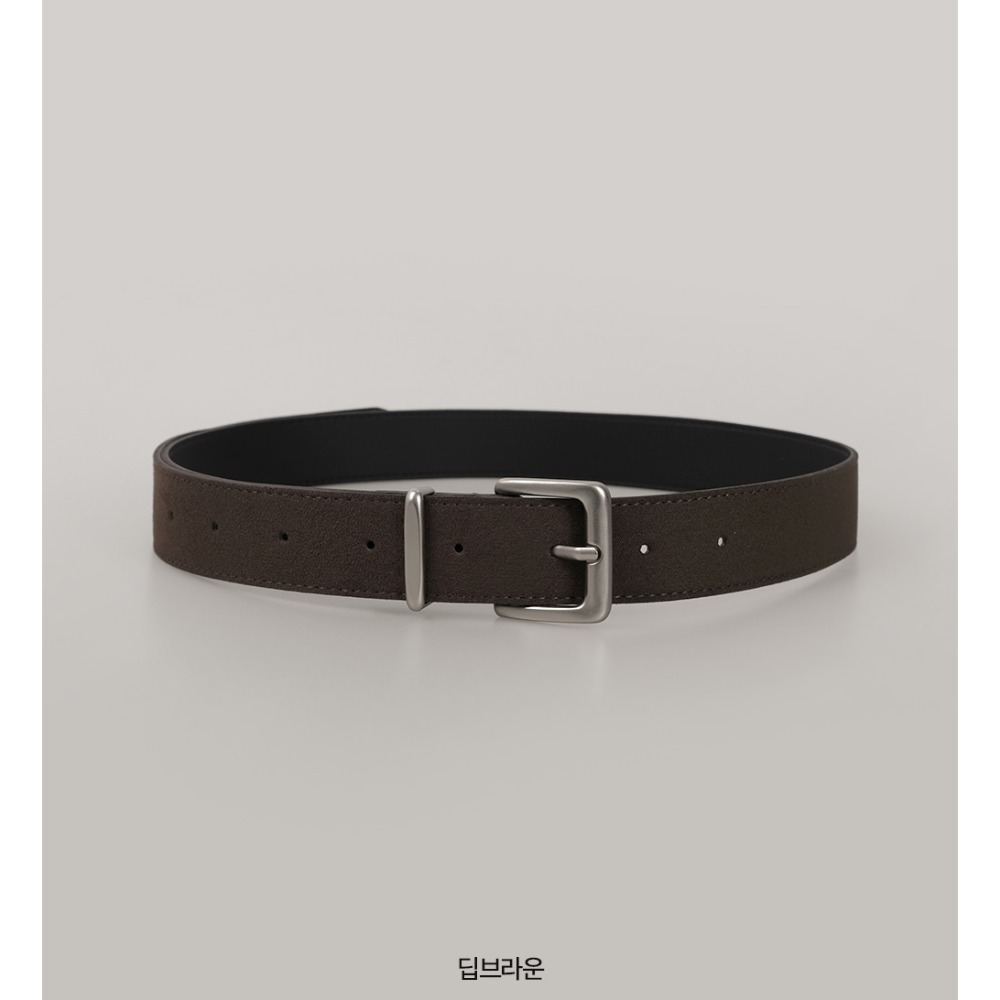 LENTO 正韓製無季節麂皮腰帶 belt 2色 / #LENTO. 시즌리스 볼드업 스웨이드 벨트-深棕色