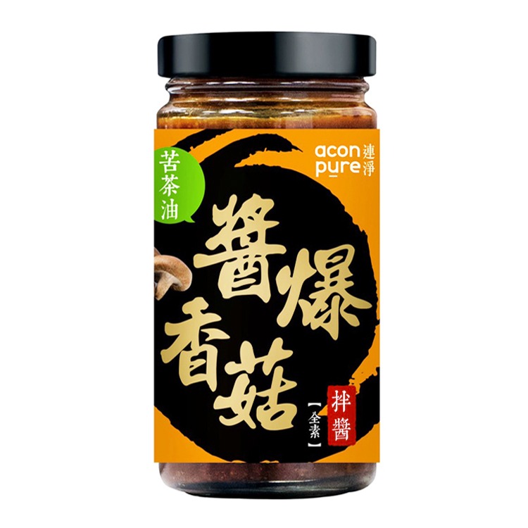 連淨 苦茶油醬爆香菇拌醬 210g/瓶(全素)-細節圖2