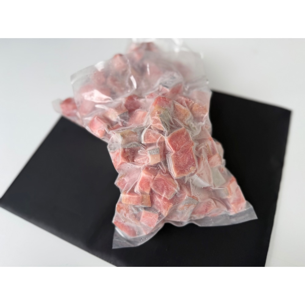 999元免運「鱻匠水產批發工廠」500克鮪魚腹肉丁（需熟食)真空包 鮭魚鮪魚生魚片 凍乾 貓狗 零食 魚肉丁 黃耆鮪魚-細節圖3