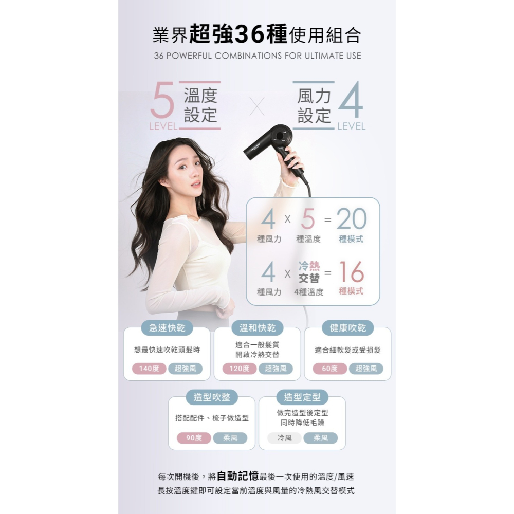 Dream Trend 凱夢 AI智能高速負離子吹風機 兩色任選-細節圖7
