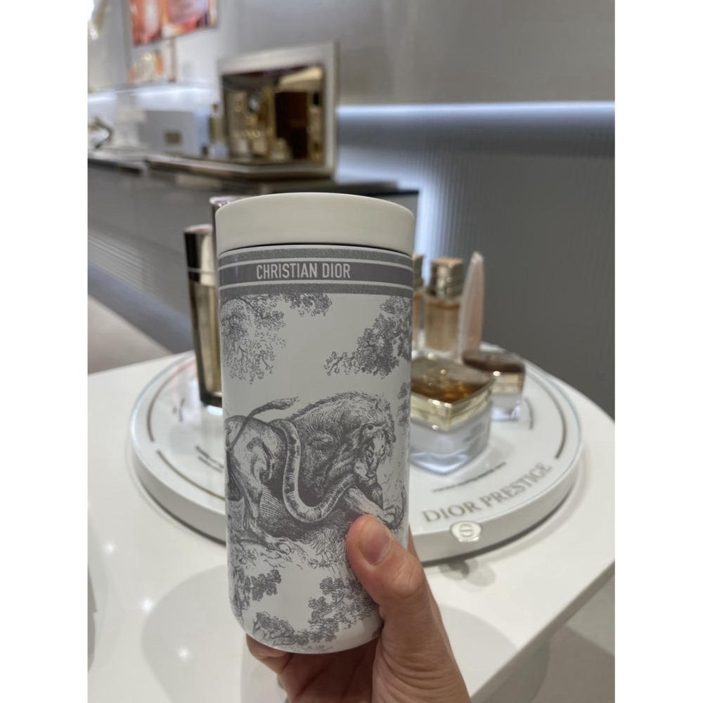 【尾貨清倉】DIOR 迪奧印花叢林隨行杯 紅色  附提袋-細節圖6