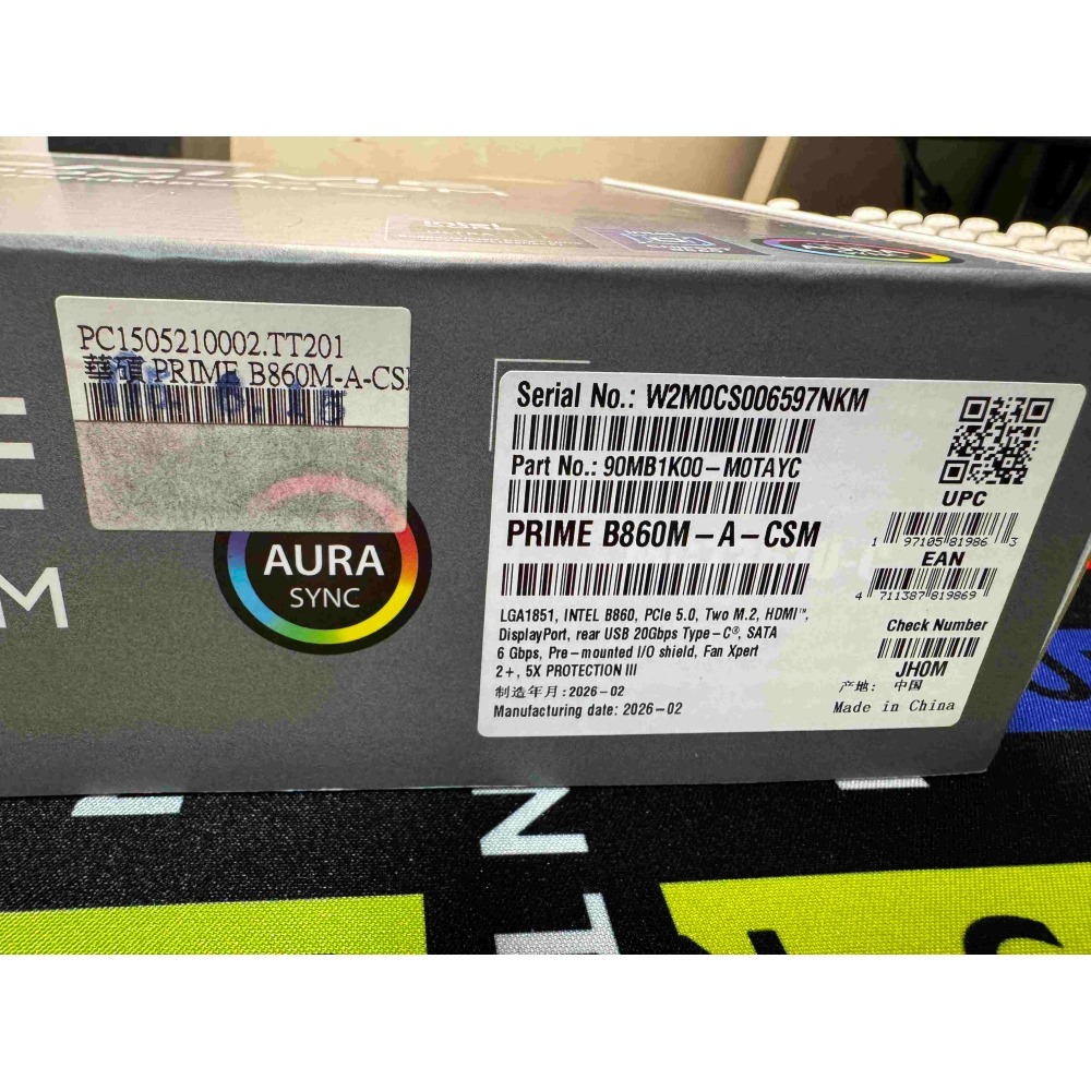 [詢問前請先看內文] 售 全新未拆封 ASUS 華碩PRIME B860M-A-CSM 1851 腳位 / 主機板。-細節圖2