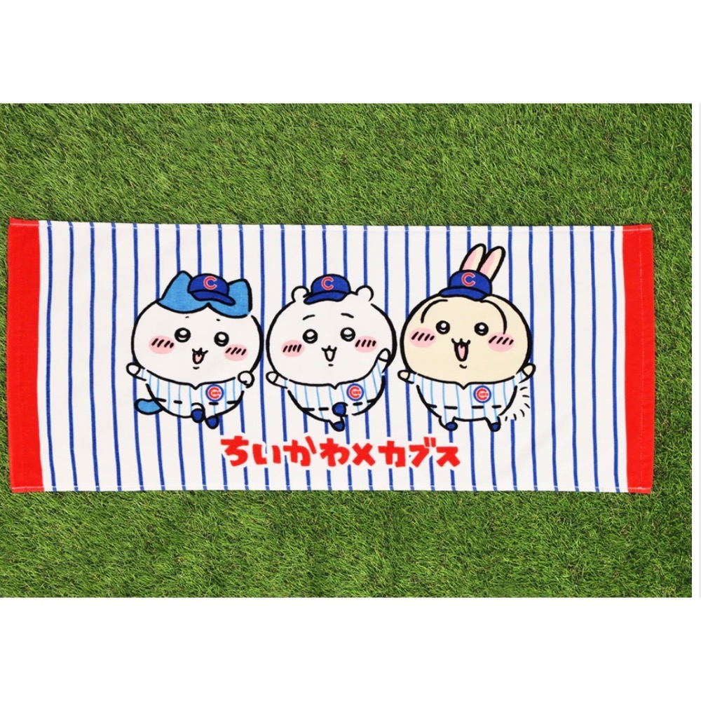 現貨！日本🇯🇵吉伊卡哇×MLB TOKYO SERIES 托特包 (小熊隊) 長運動毛巾 小方巾-細節圖4