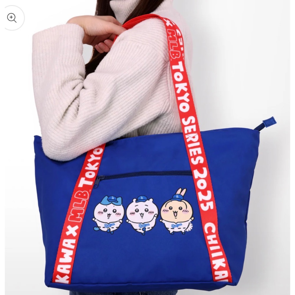 現貨！日本🇯🇵吉伊卡哇×MLB TOKYO SERIES 托特包 (小熊隊) 長運動毛巾 小方巾-細節圖9