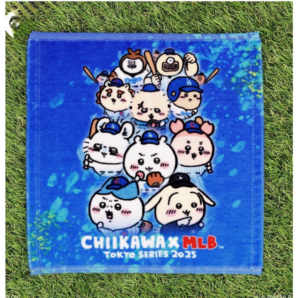 現貨！日本🇯🇵吉伊卡哇×MLB TOKYO SERIES 托特包 (小熊隊) 長運動毛巾 小方巾-規格圖9