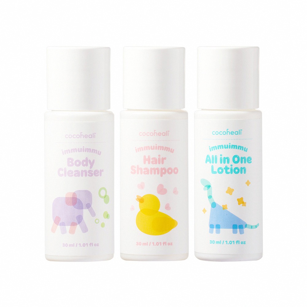 cocoheali 萌色兒童玩樂旅行塗鴉組(植物性 溫和 保濕 滋養 洗髮露 沐浴露 乳液 繪本 蠟筆 旅行組 塗鴉)-細節圖3